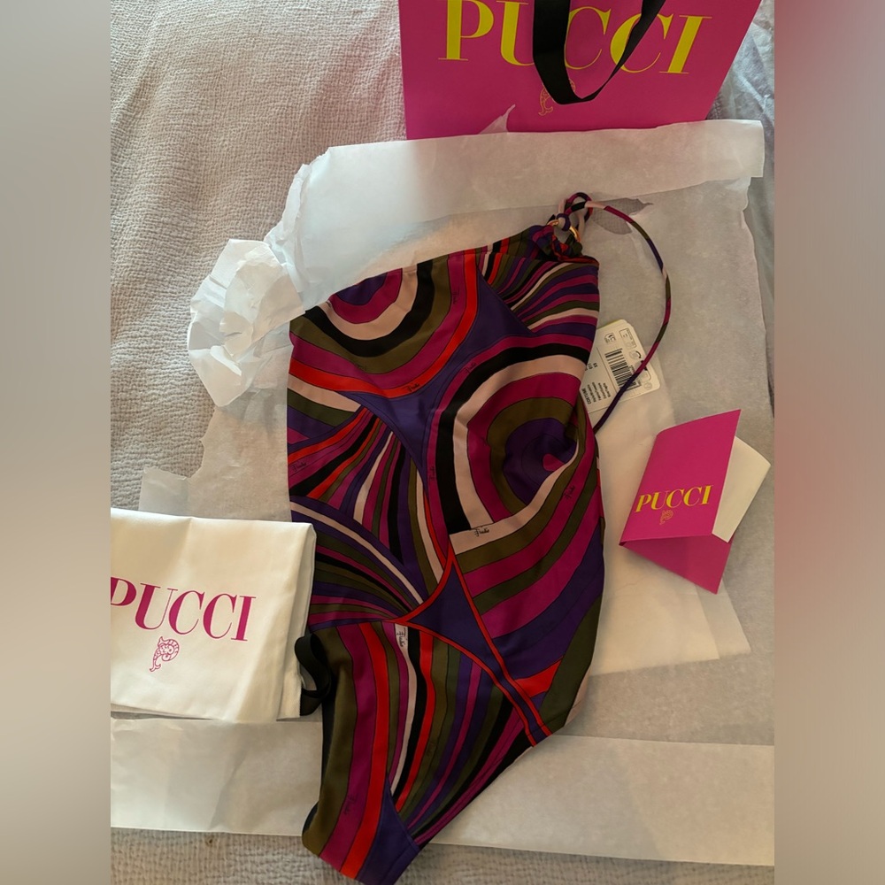 Emilio Pucci Colorful Swirl Pattern Dress - Picture 1 of 2